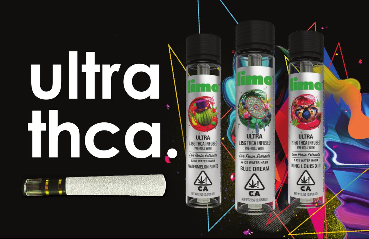 Ultra THCA quad infused 2.15g glass-tipped pre-rolls