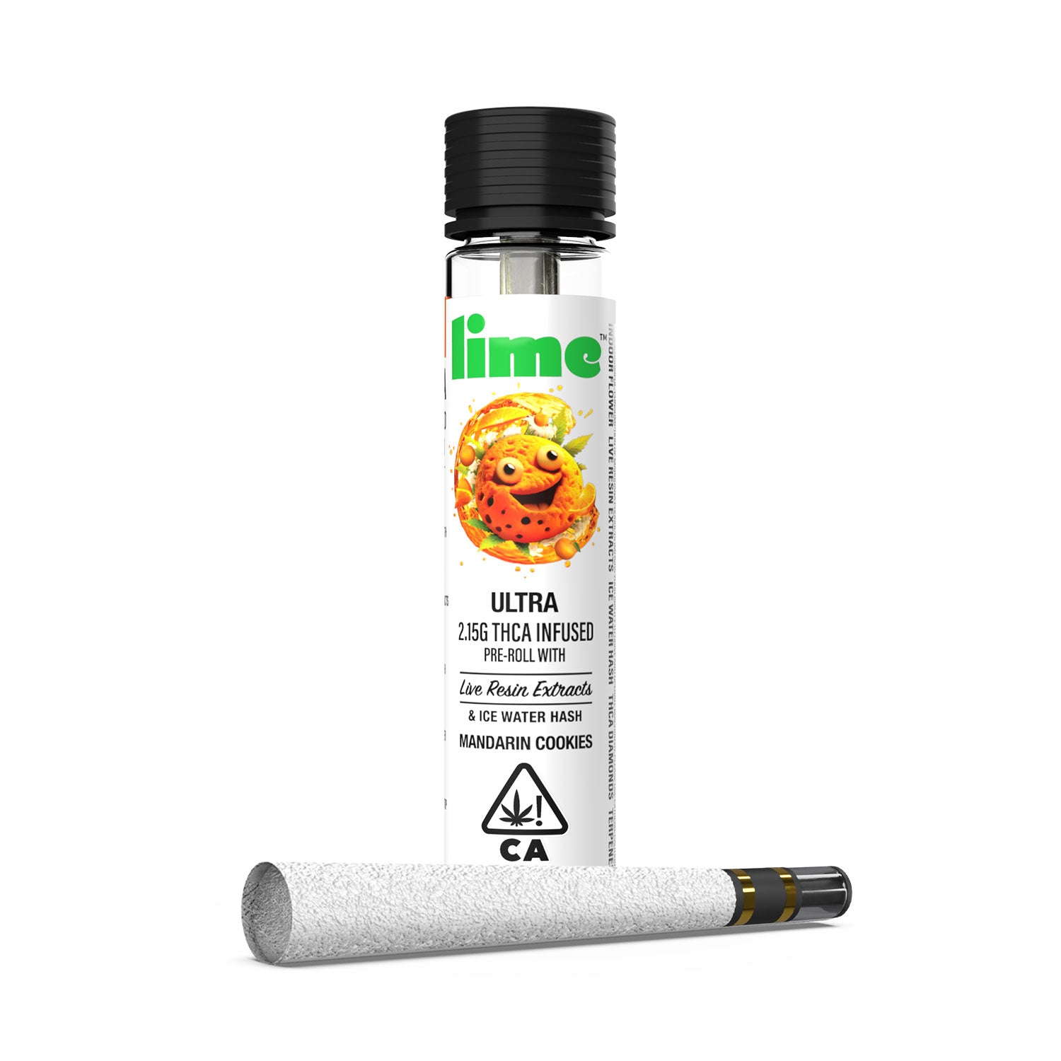 ULTRA THCA Infused Preroll : Mandarin Cookies