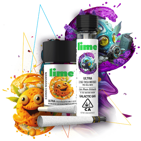 lime cannabis ultra pre rolls